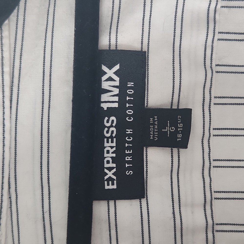 Express Mens Stretch Button-Down Large - image 2